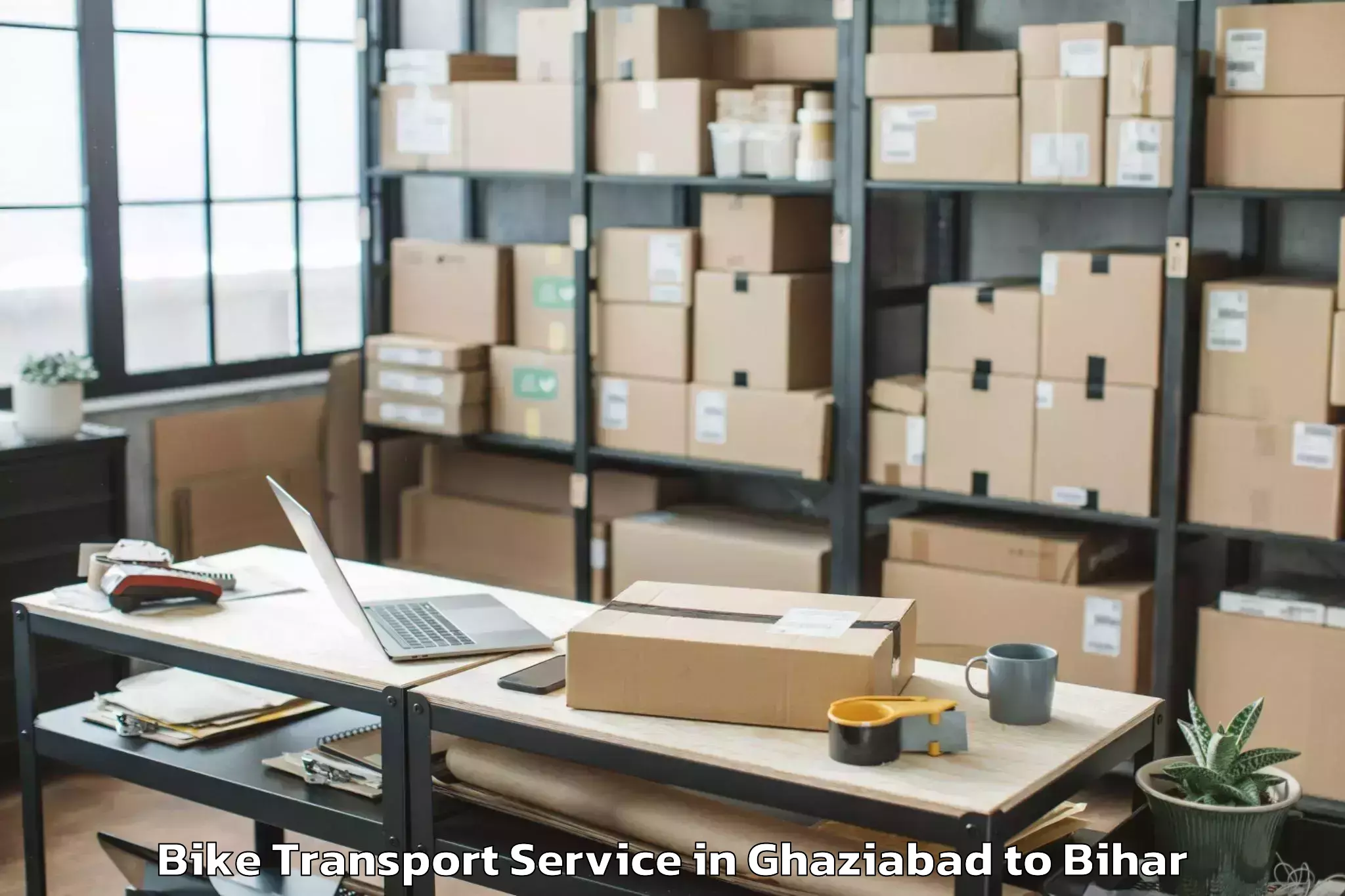 Hassle-Free Ghaziabad to Chanakya National Law Universi Bike Transport